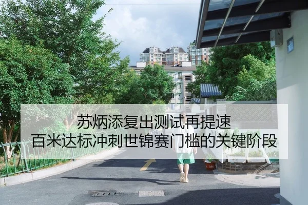 苏炳添复出测试再提速 百米达标冲刺世锦赛门槛的关键阶段